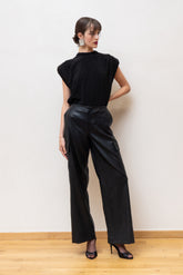 Leatherette Cargo Pants