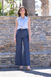 Denim Pants with front pockets