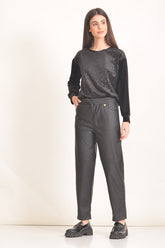 Women’s Faux Leather Jogger Pants
