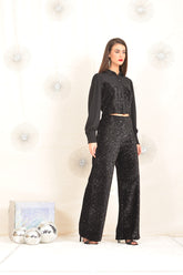 Sequins wide legged pants