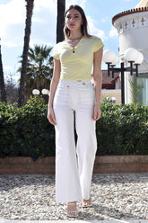 Denim Wide Leg Pants