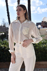 Shirt with Embroidered Detail