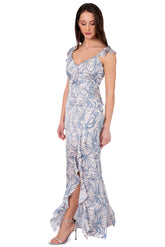 Maxi Dress with Volant