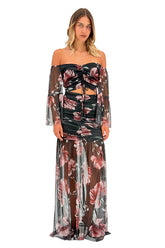 Women's Floral Maxi Skirt