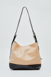 Margot Bag in Beige with Black