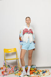 Saley Cropped Bomber Jacket