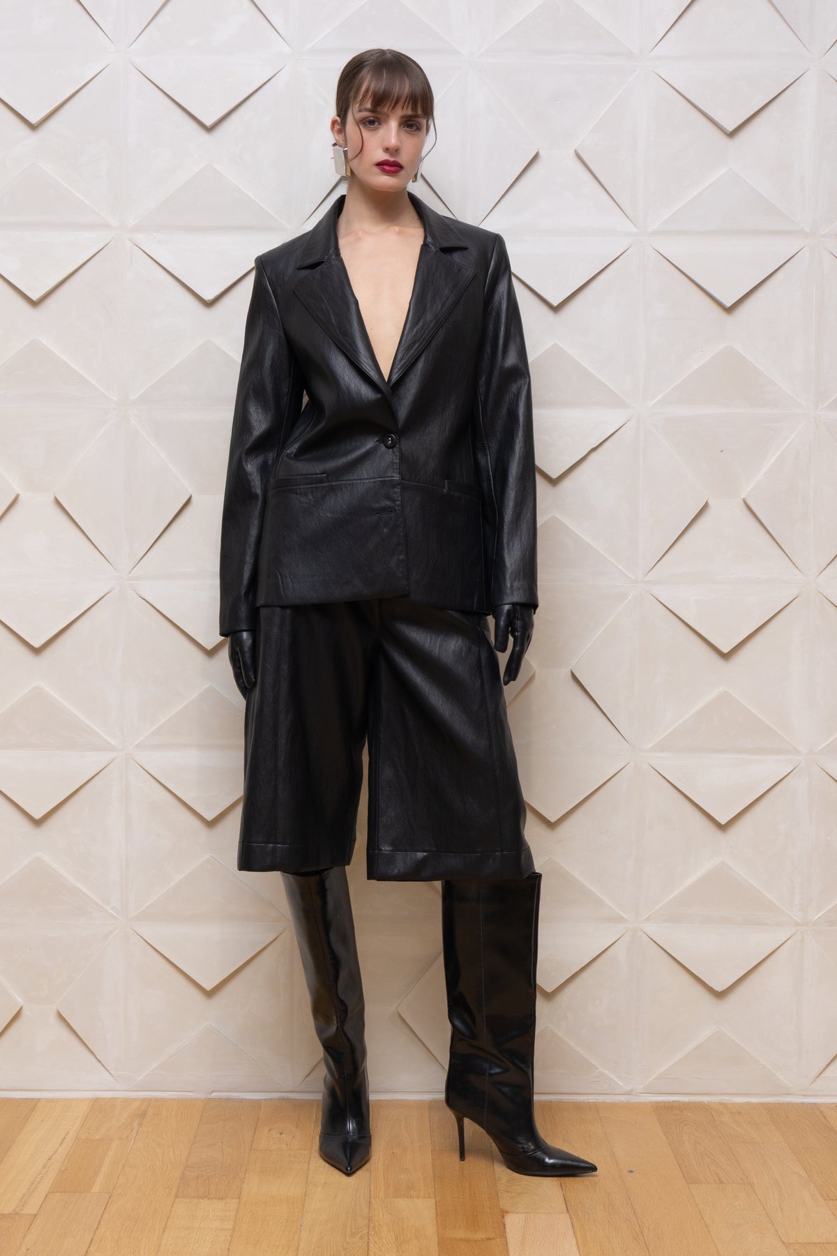Leatherette Blazer
