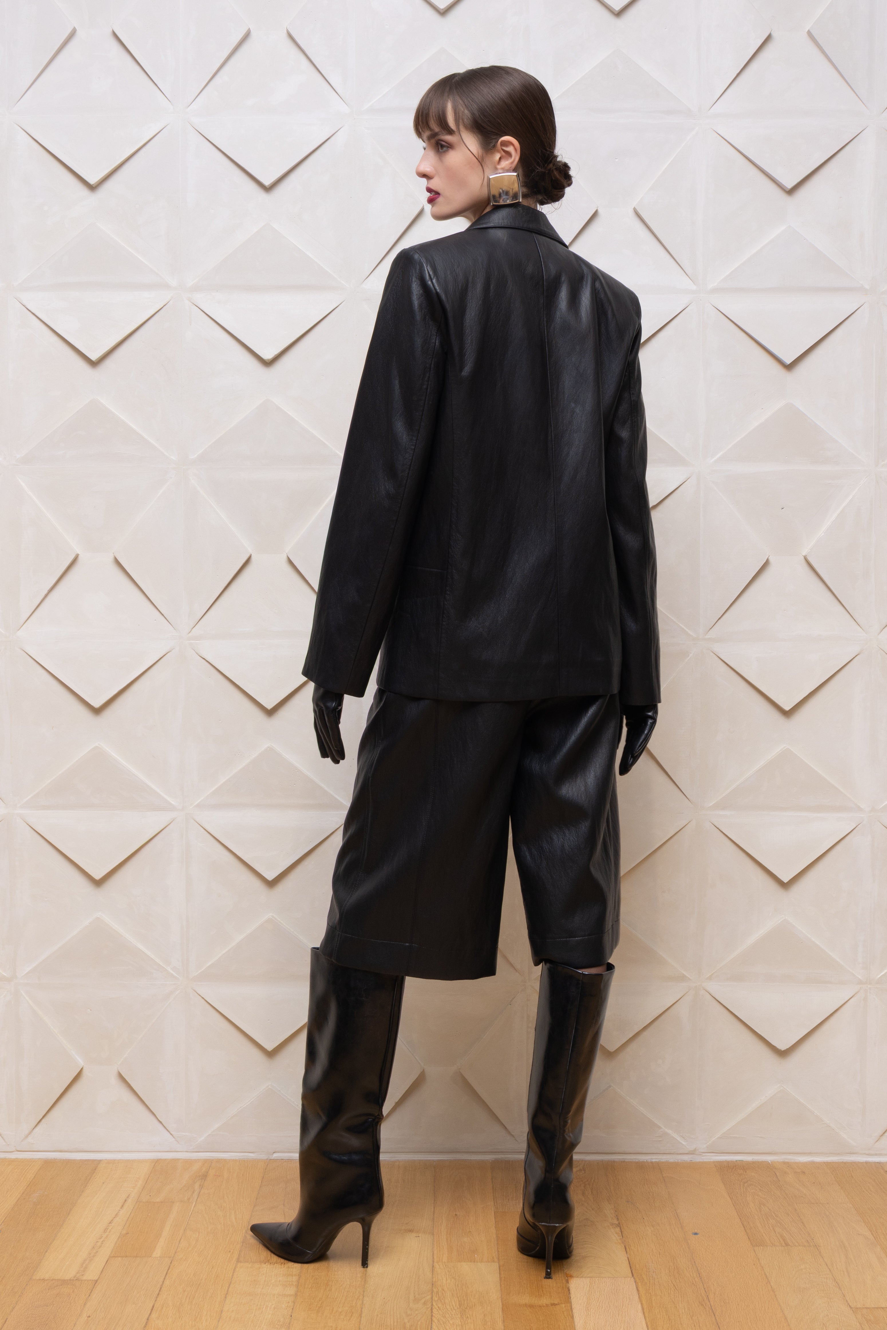 Leatherette Blazer
