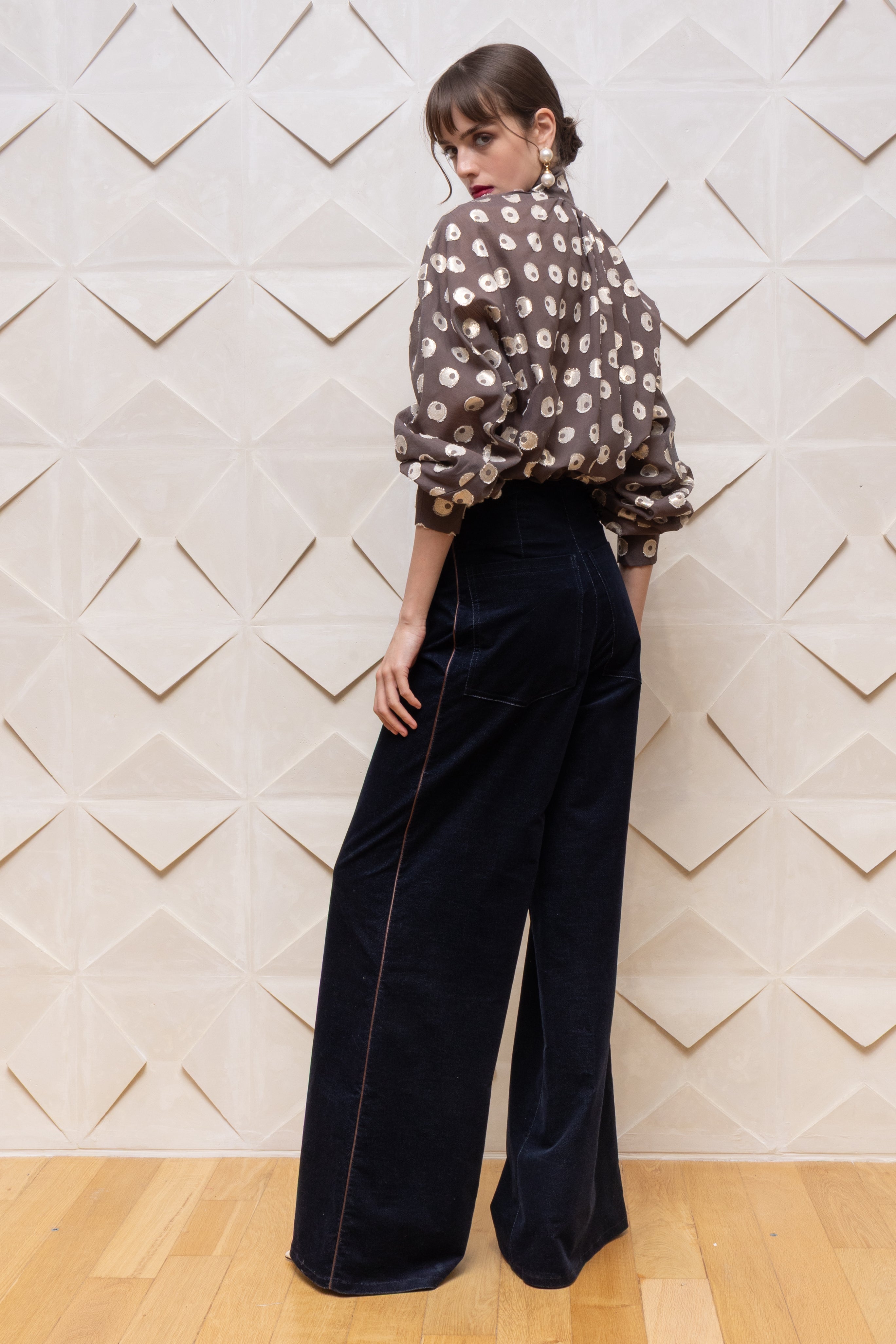 Wide Leg Denim Pants