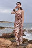 Printed Dress with Front Slits