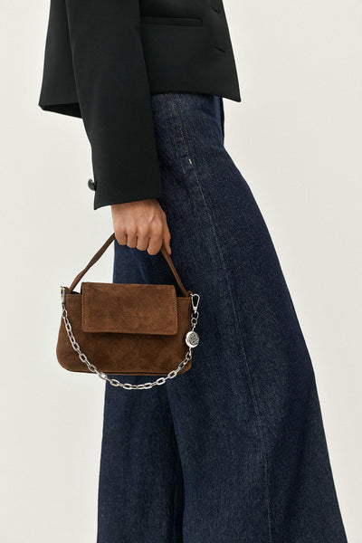 Misty Brown Suede Bag