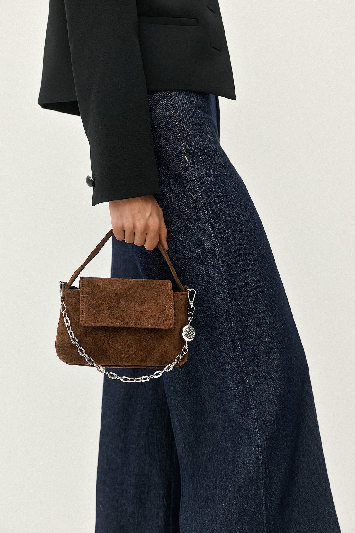 Misty Brown Suede Bag