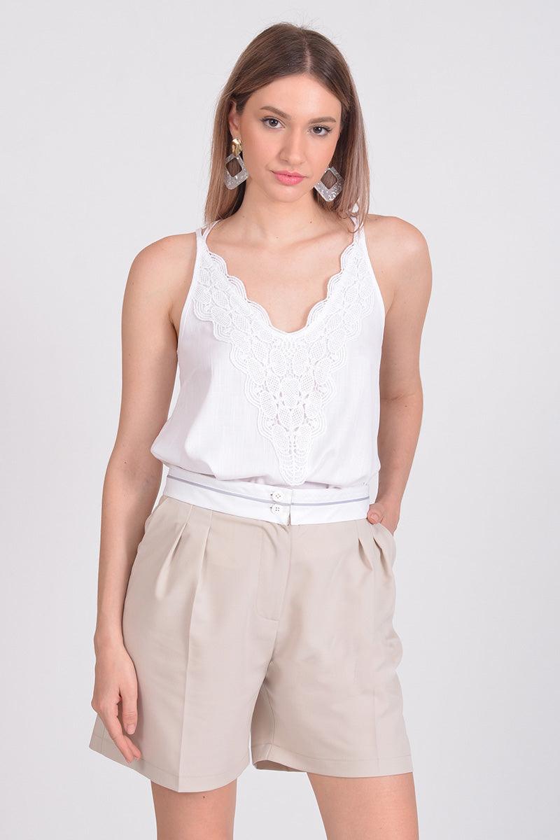 shorts with front pleats, tweet fashion, calizoboutique