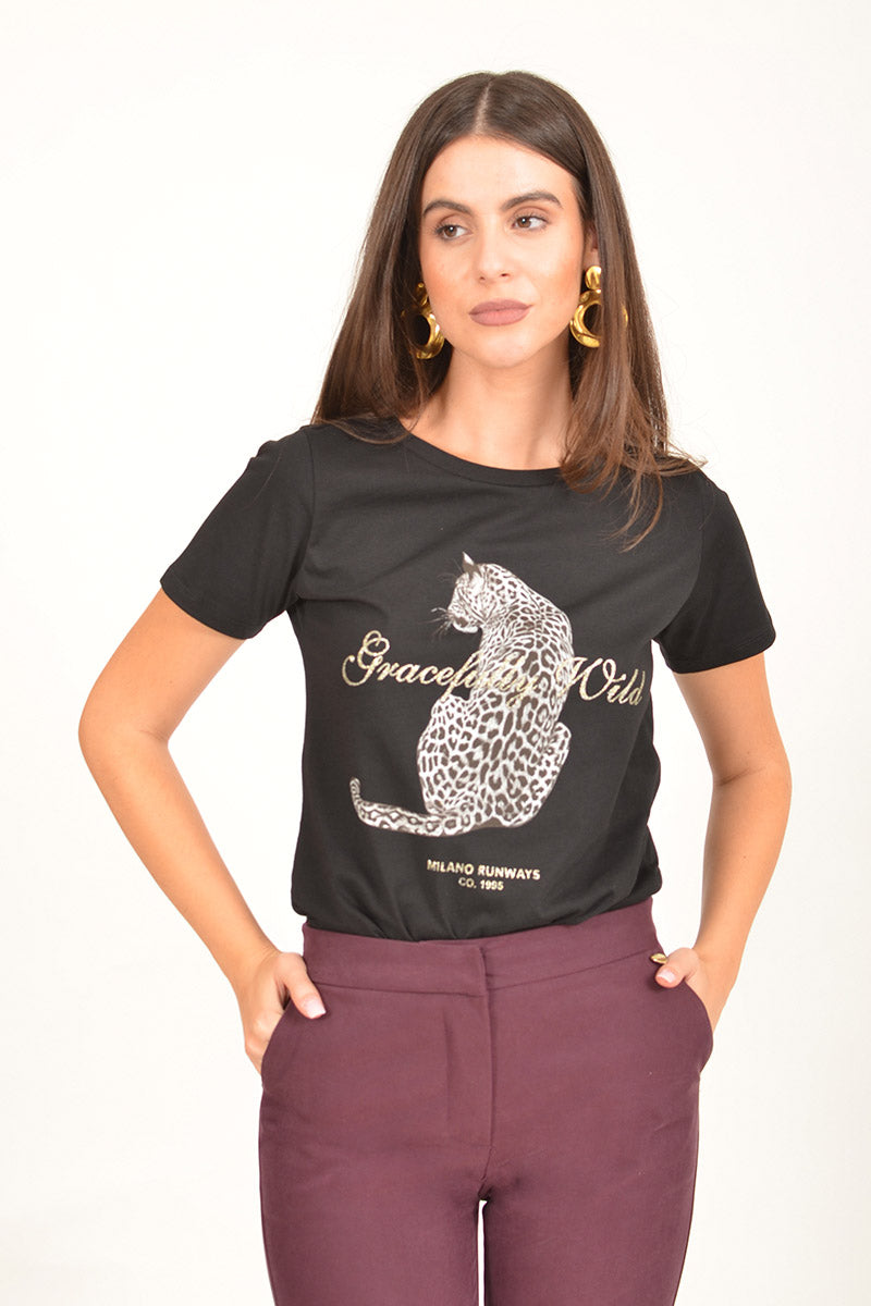 T-Shirt with Tiger Print