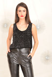 Sequins Sleeveless Top
