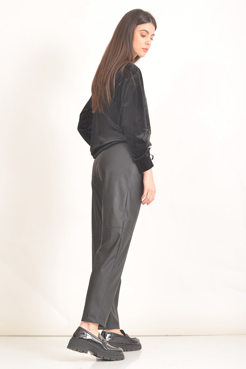 Women’s Faux Leather Jogger Pants