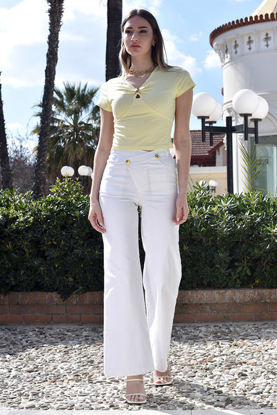 Denim Wide Leg Pants