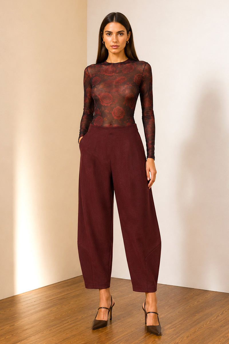 Barrel-Leg Trousers