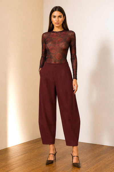 Barrel-Leg Trousers
