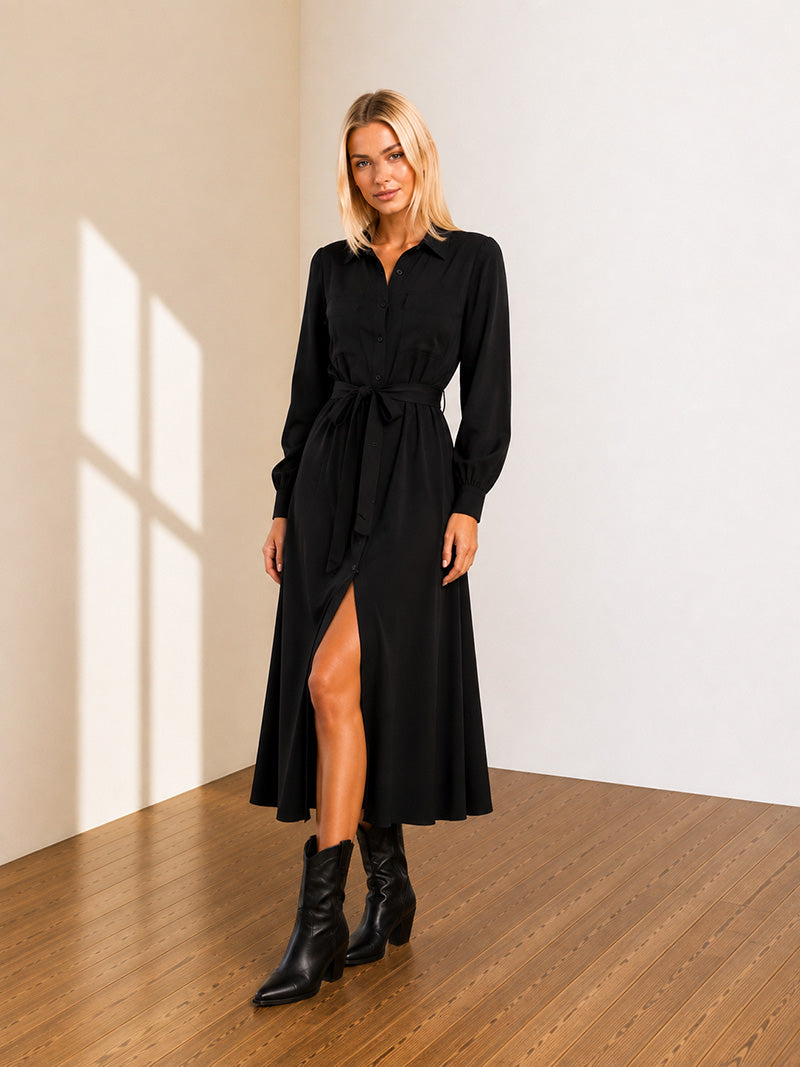 Belted Shirt Dress