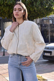 Embroidered bomber jacket