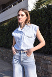 Striped Sleeveless Shirt