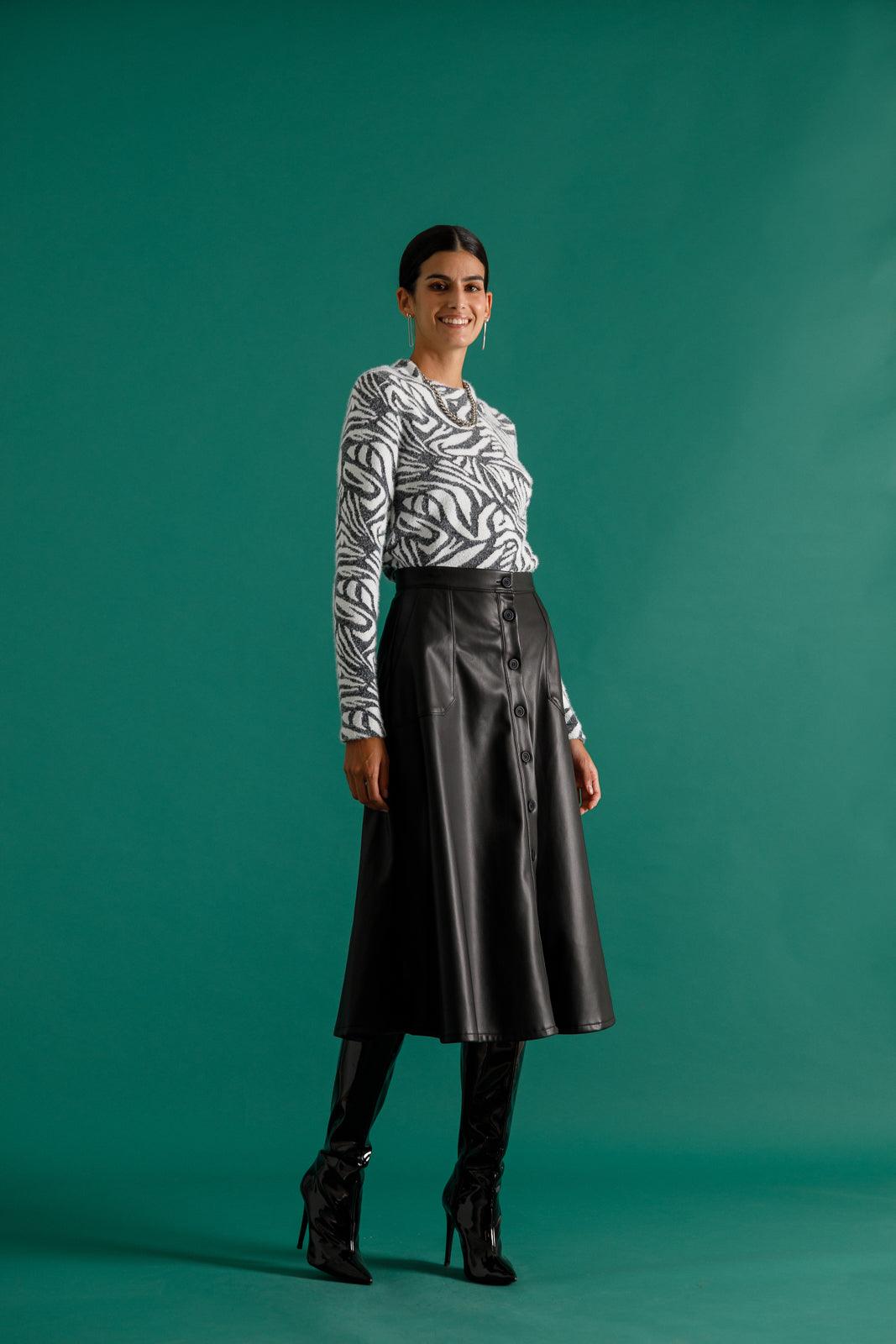 leatherette skirt