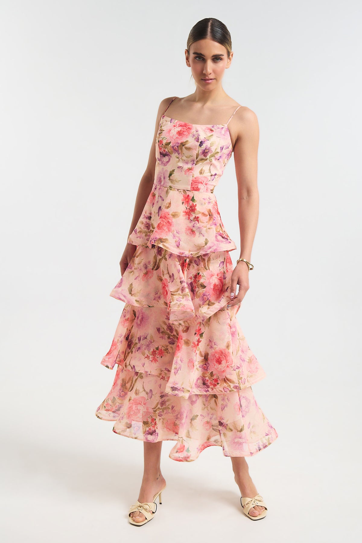 Floral Ruffle Maxi Dress