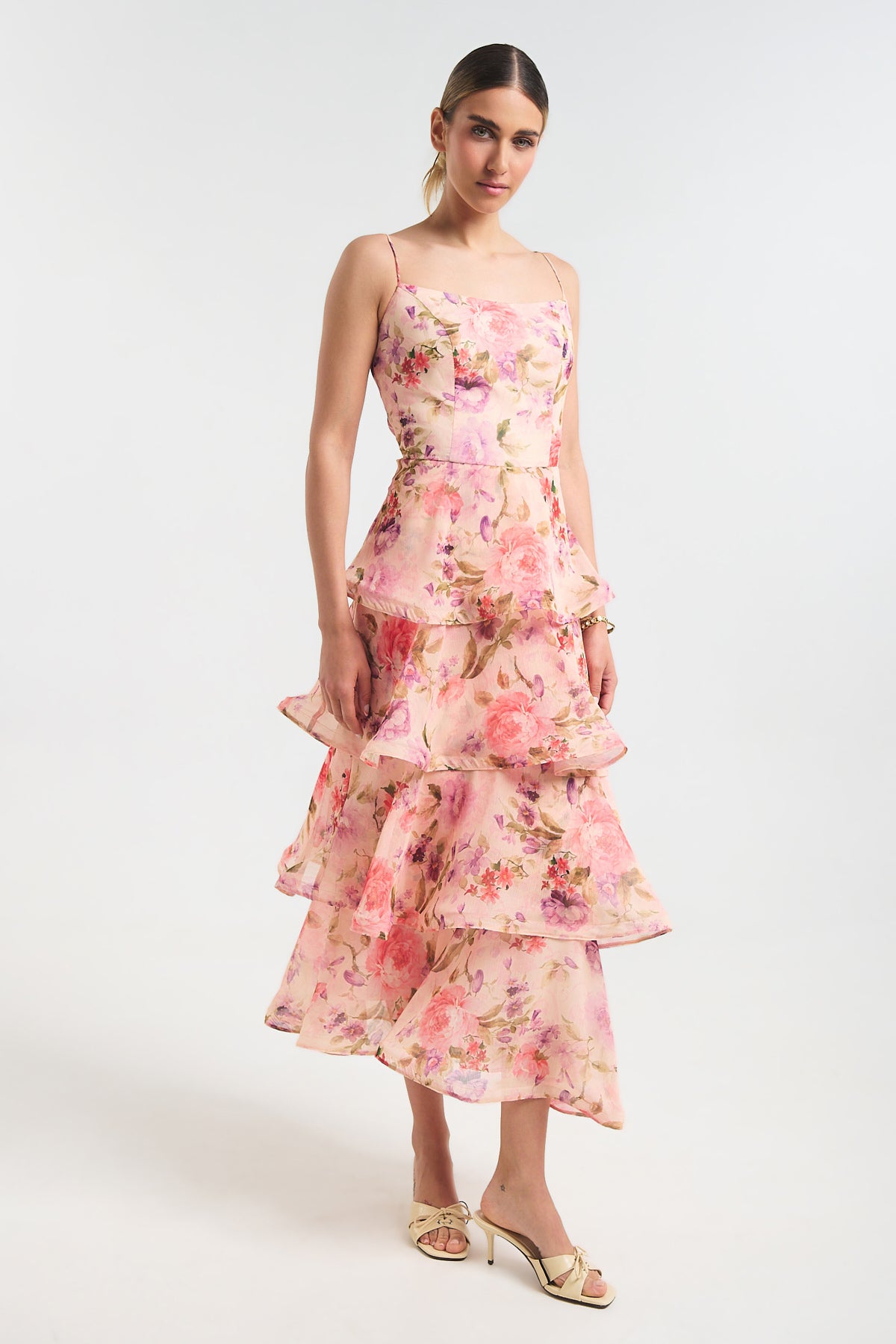 Floral Ruffle Maxi Dress