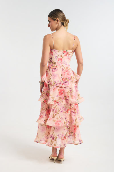 Floral Ruffle Maxi Dress