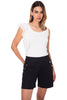 Shorts with gold buttons