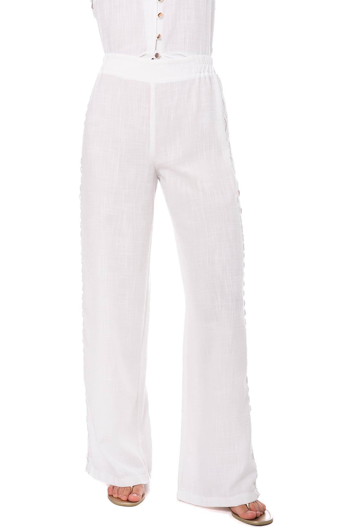 Trousers with side detail