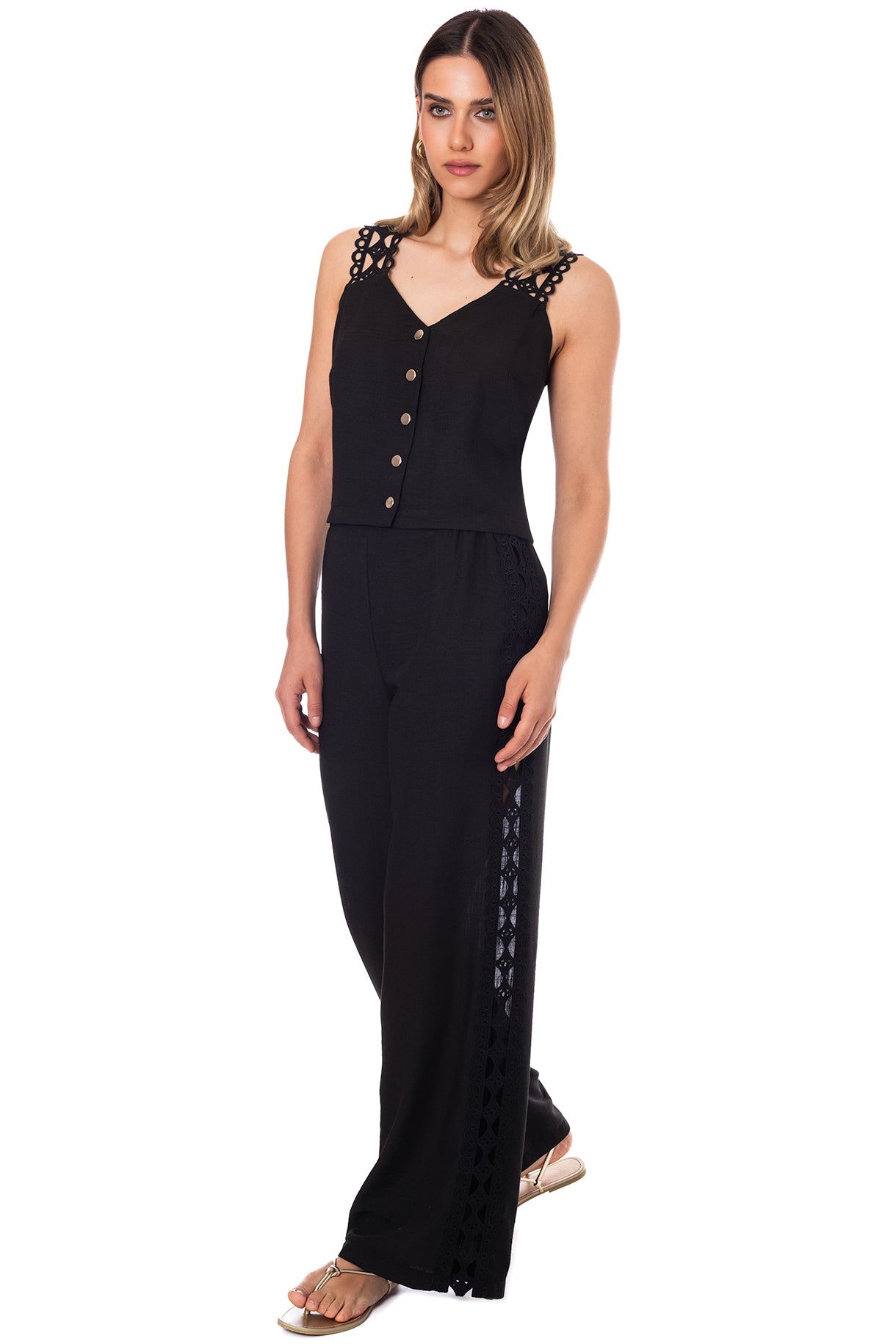 Trousers with side detail