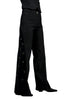 Women's Black Flare Trousers with decorative details