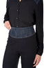 Cropped Pants with Denim Waistband