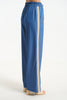 Denim Wide Leg Pants with Side Stripe