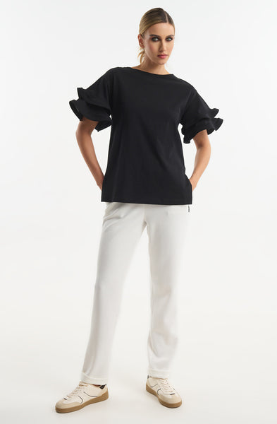 Top with Volant Sleeves