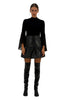 Faux Leather Balloon Mini Skirt