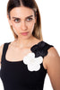 Top with embroidered flowers