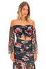 Women's Floral Cropped Top