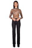 Leopard Print Tulle Top