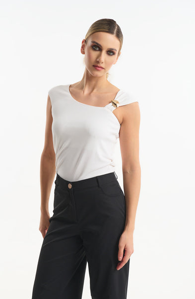 Top with gold buckle detail