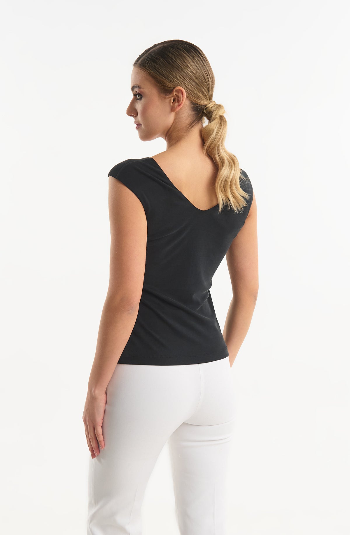 Top with gold buckle detail