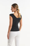 Top with gold buckle detail