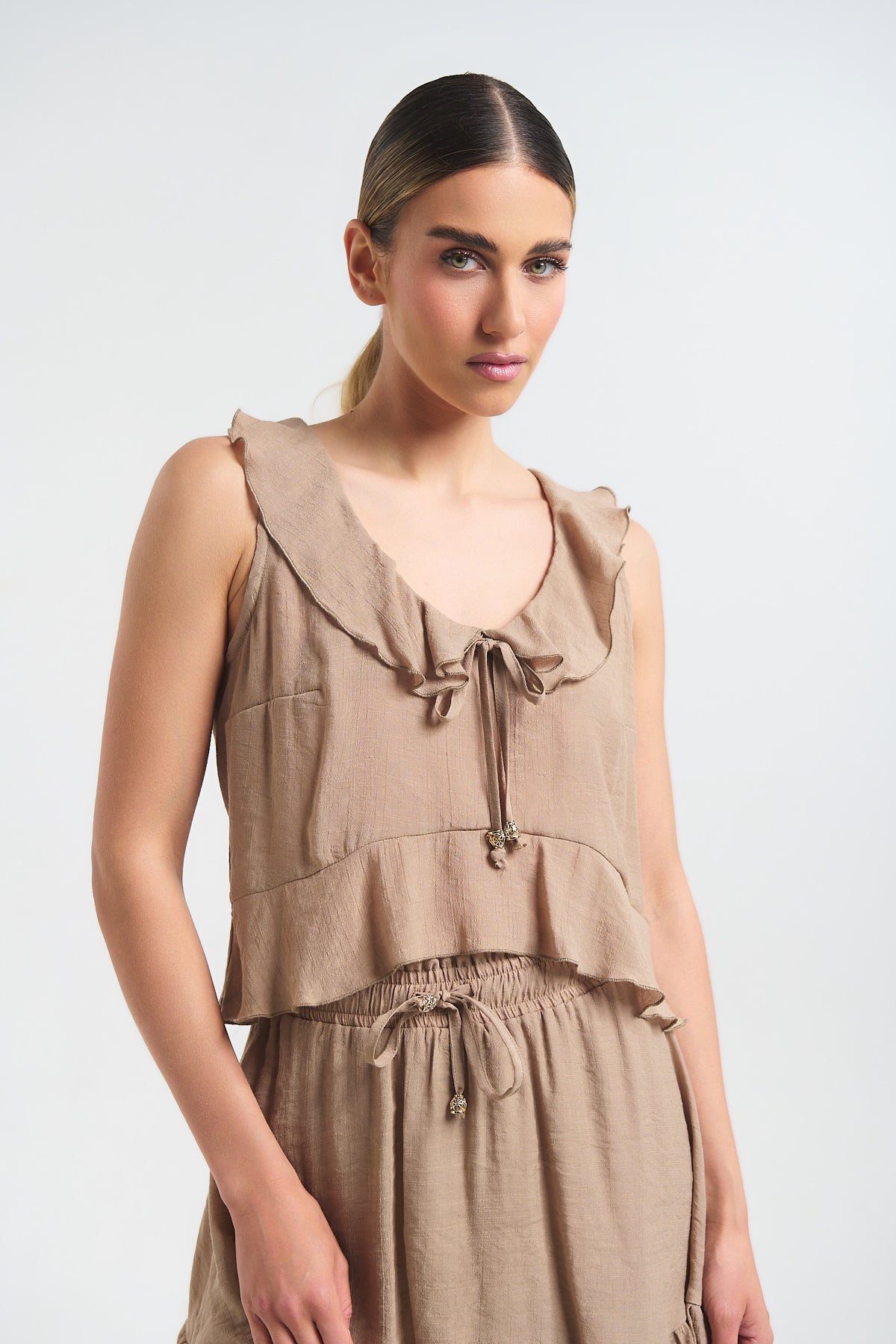 Ruffle Collar Top