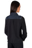 Black Shirt with denim collar detail
