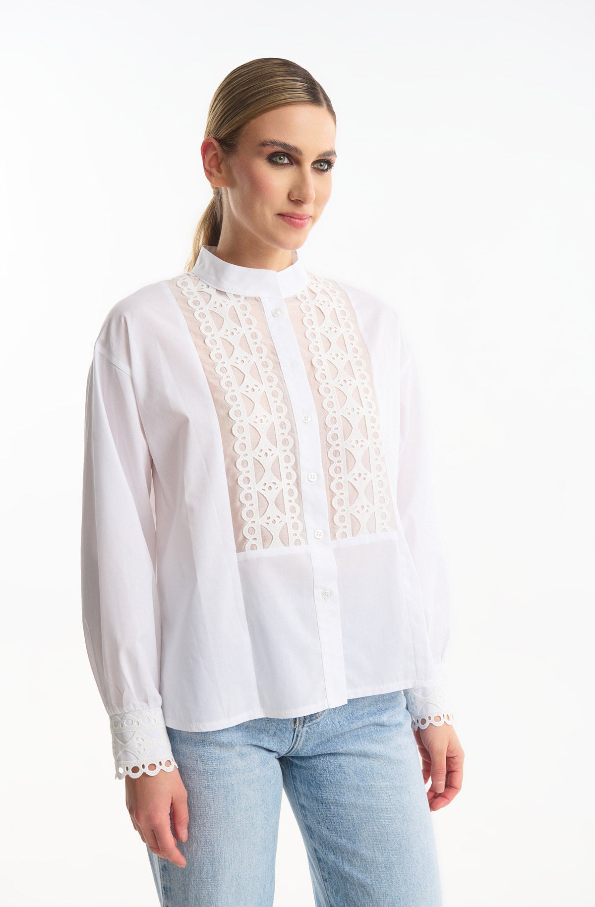 Shirt with Lace