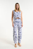 Embroidered Tapered Pants
