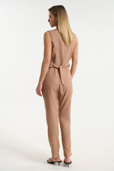 Linen Vest with Sequins