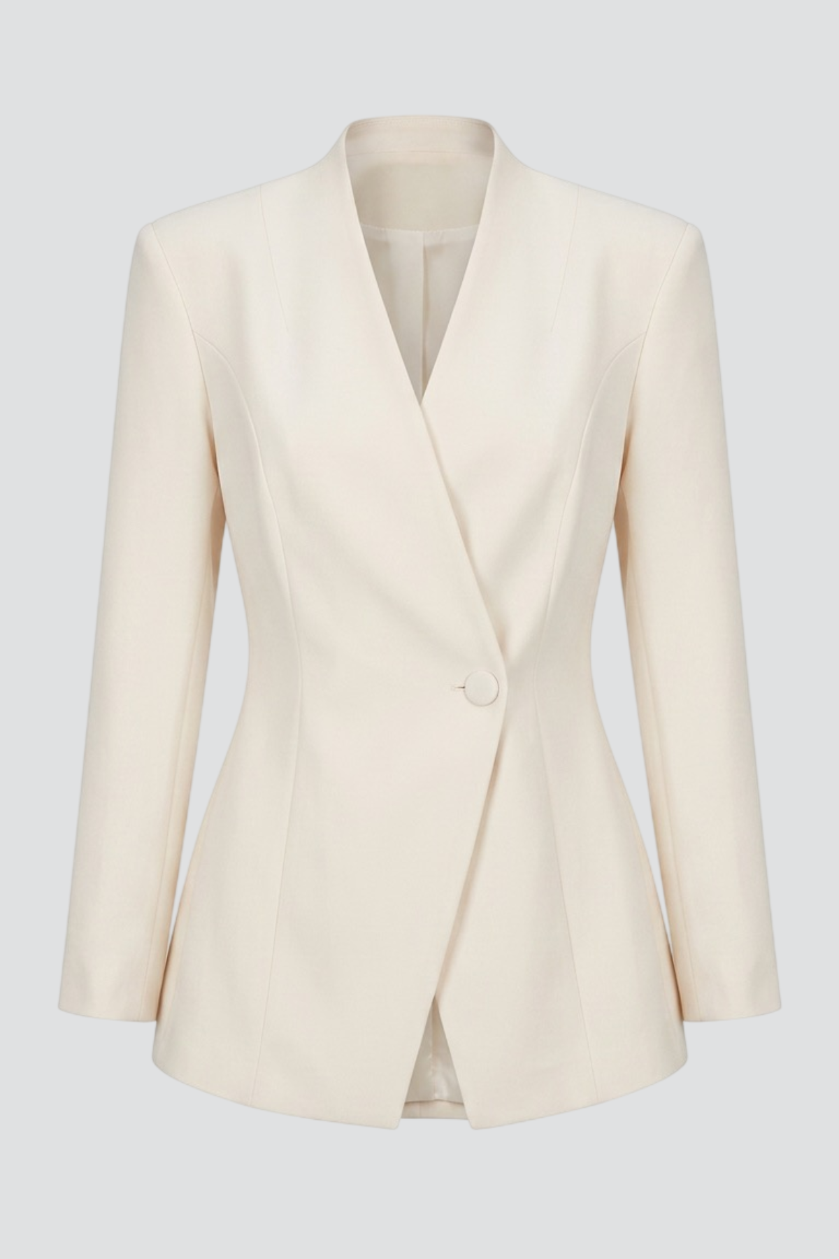 Tailored Collarless Blazer
